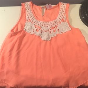 Cute coral pink top/ blouse